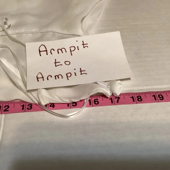 Guess blouse SZ M white fairycore romantic babydoll flowy delicate whimsical - Picture 8 of 9